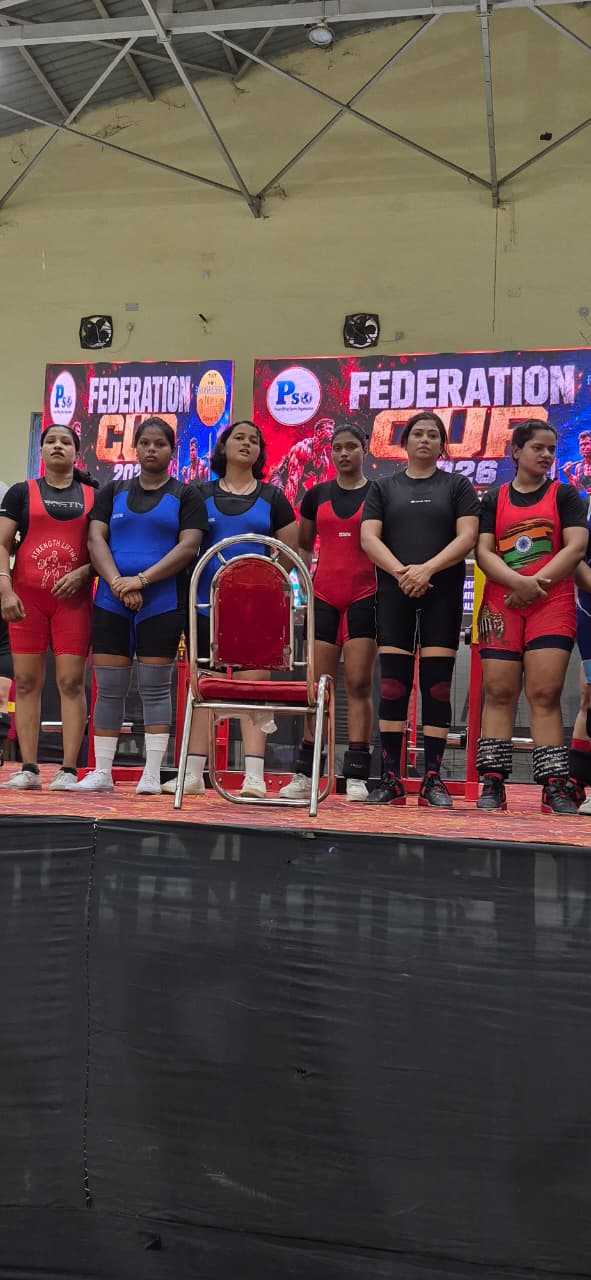 Goldie's Gym athletes standing on Federation Cup 2026 national championship stage